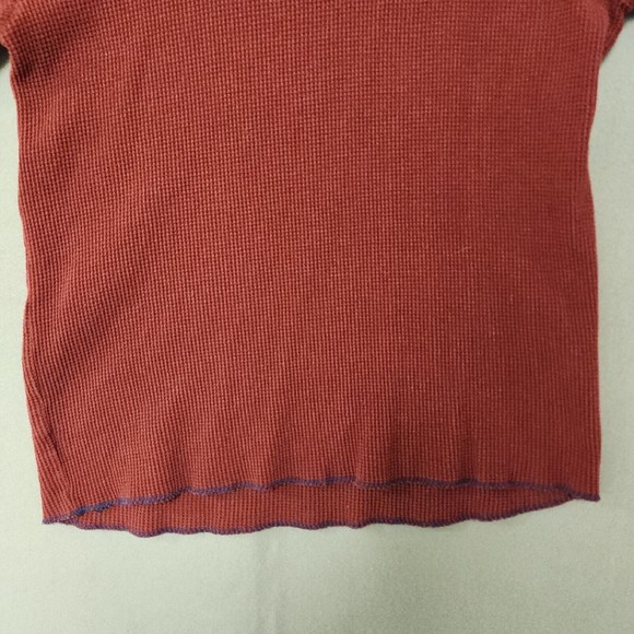 Polo Ralph Lauren Shirt Mens Small Burgundy Vintage Thermal Long Sleeve - Picture 12 of 16